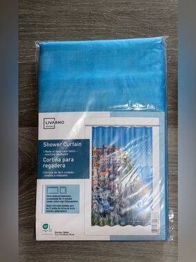 Livarno Home Blue Shower Curtain